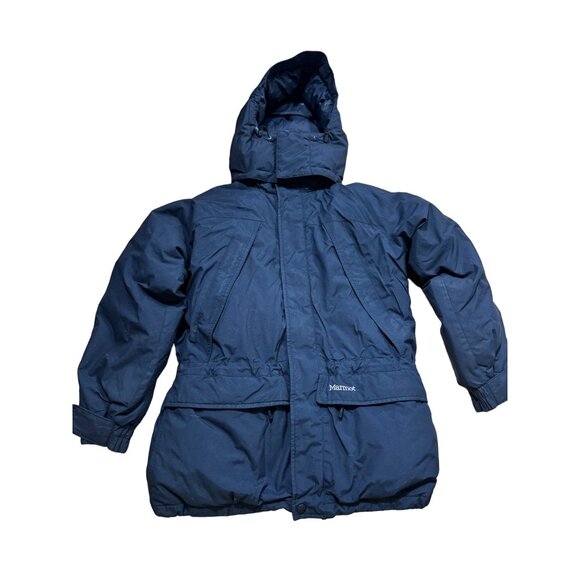Marmot Kids Down Yukon Jacket 650 Fill Black Warm Luxury Membrain Coat Ski Large